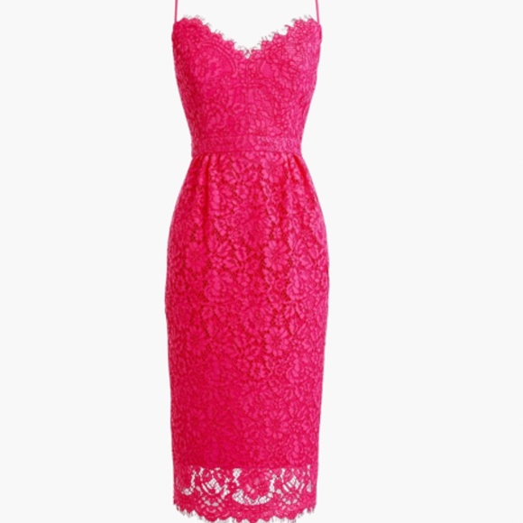 J. Crew Dresses & Skirts - NWT J. Crew Pink Lace Spaghetti Strap Dress